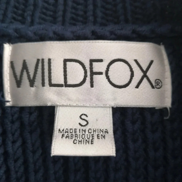 Wildfox Barb Chunky Knit Jacket Colourblock Cardigan with Waist Tie Small - Picture 13 of 16